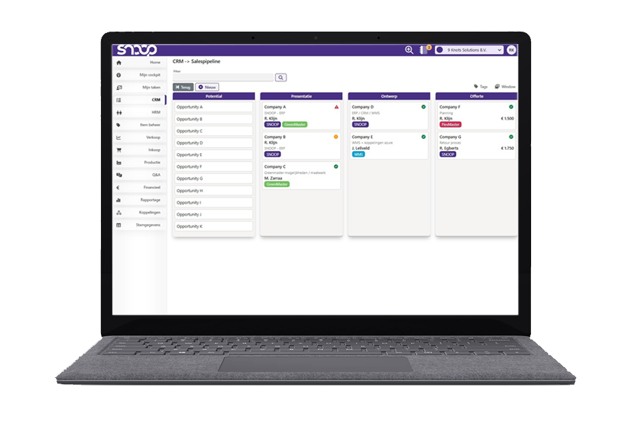 SNOOP schaalbare moderne ERP oplossing